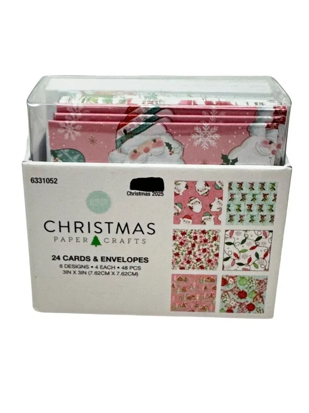 Christmas Paper Crafts Set Pink Holiday Scrapbook Holiday Packs Cards Washi Tape